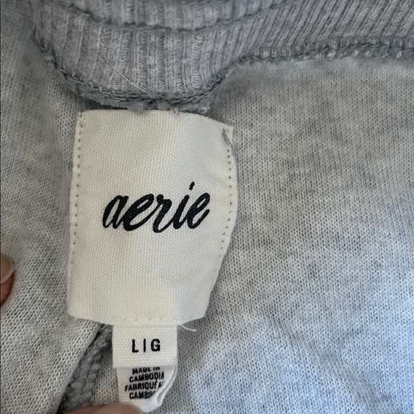 Aerie Gray Flared Sweatpants Velvet Size L - Picture 2 of 6